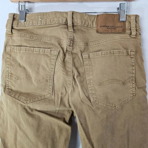 American Eagle Chino Pants Mens Tag 29x30 Act 30x28 Skinny Extreme Flex Denim - Picture 4 of 13